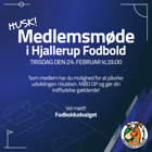 Indkaldelse til Medlemsmøde 2026